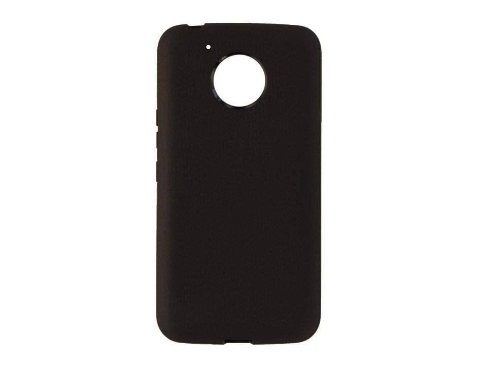 Angle. Verizon - Verizon Silicone Hard Cover Protection Case For Motorola Moto E4 Plus - Black..