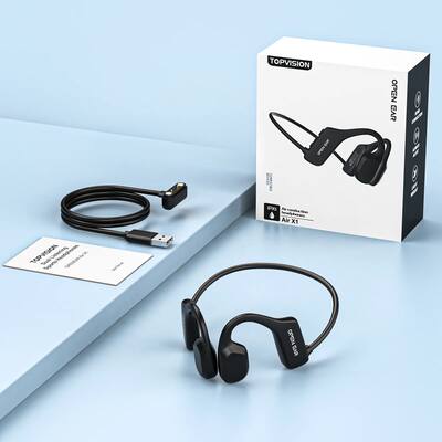 Voistek Open Ear Headphones,Bluetooth 5.3 Wireless Earbuds With Ear Hooks,60H Battery,Clear Calls,Lightweight Sports Headphones With Open-Ear Design For Running,Gym,Fitness,Driving