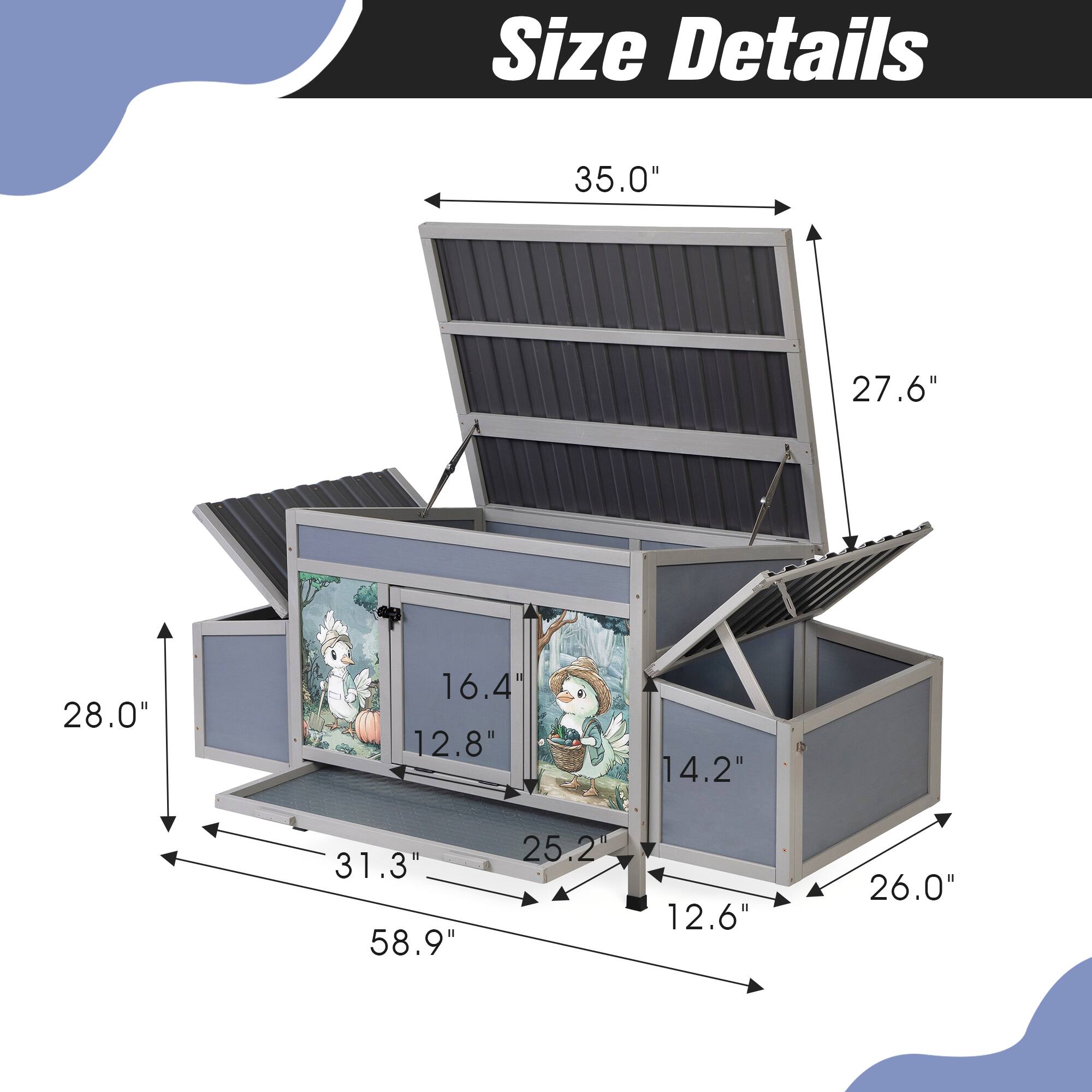 Size Details  
35.0"  
27.6"  
28.0"  
16.4"  
12.8"  
14.2"  
31.3"  
58.9"  
25.2"  
12.6"  
26.0"