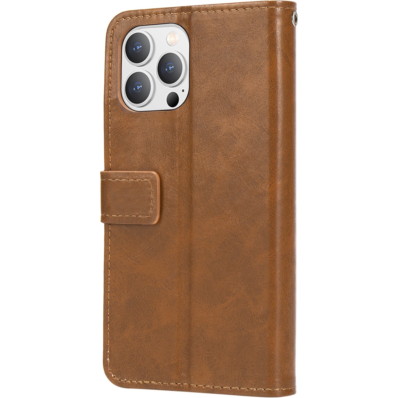 Front. SaharaCase - Folio Wallet Case for Apple iPhone 14 Pro Max - Brown.