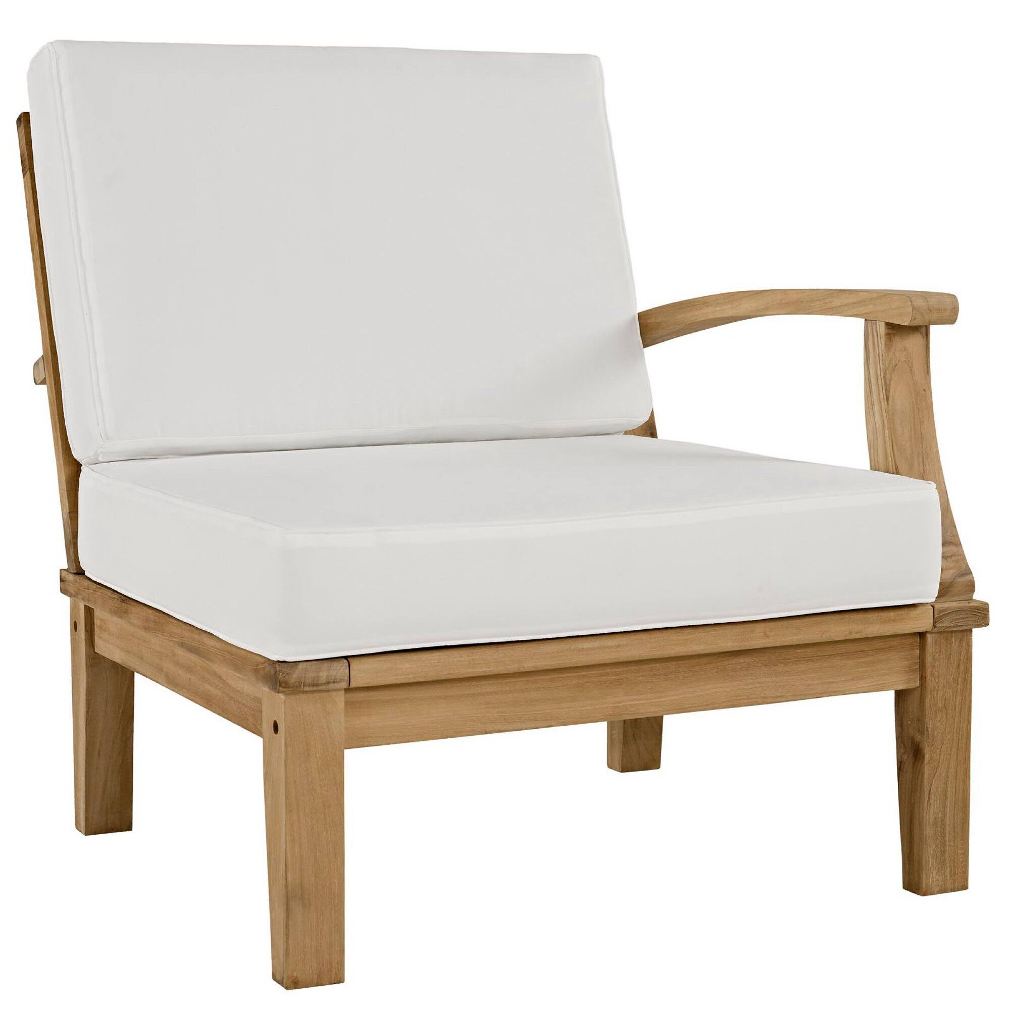 Back. Modway - Marina 2 Piece Outdoor Patio Teak Set by Modway - Natural White.