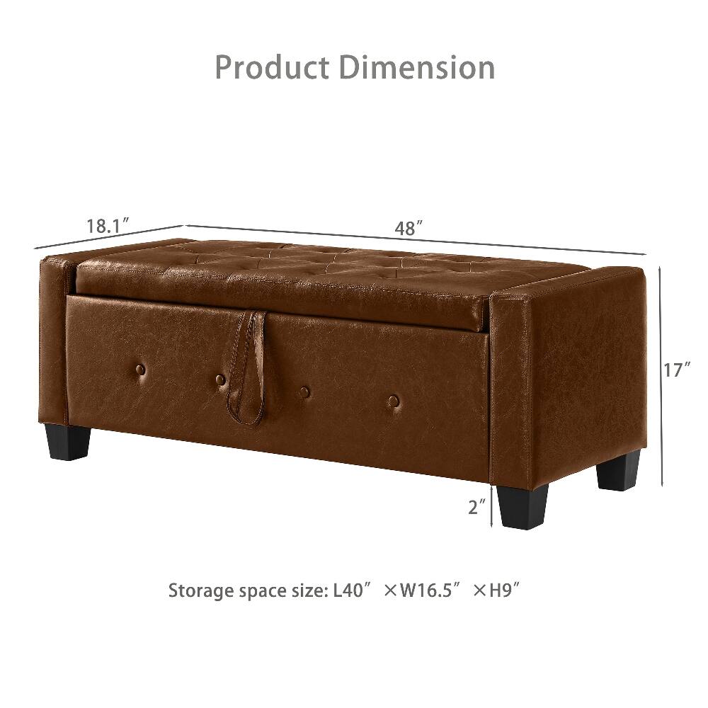 Product Dimension  
18.1"  
48"  
17"  
2"  

Storage space size: L40" XW16.5" XH9"