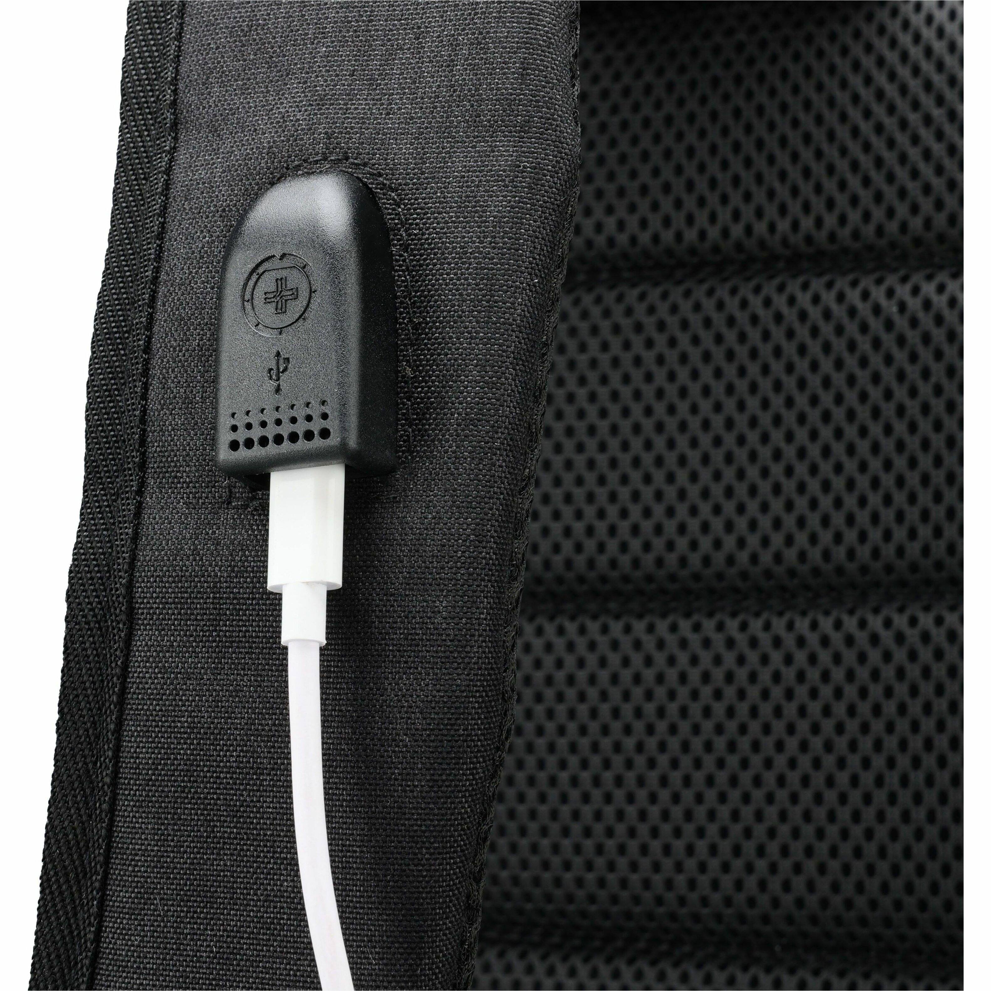 Alt View 29. Swissdigital Design - BERG PRO TSA-Friendly Backpack With USB Charging Port  RFID Protection and Fits Up to 17″ Laptop - Black.