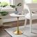 Front. Modway - Lippa Round Artificial Marble Side Table - Gold White.