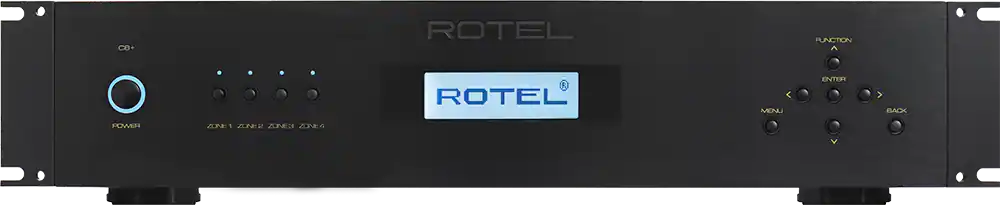 CB+ ROTEL FUNCTION < ROTEL MENU ENTER > BACK POWER ZONE1 ZONER ZONE3 ZONE4