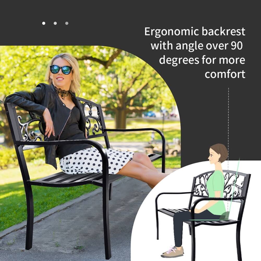 Ergonomic backrest with angle over 90 degrees for more comfort