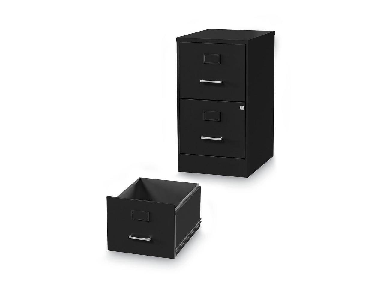 Alt View 9. Alera - Alera Soho Vert 2-Drawer File Cabinet, Blk, 14" x 18" x 24.1", EA (ALESVF1824BL).