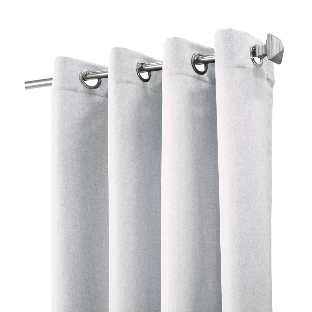 Left. Commonwealth Home Fashions - Habitat Margaret Light Filtering Richly Woven Textured Pattern Daytime Privacy Grommet Curtain Panel 52" x 84" White - White.