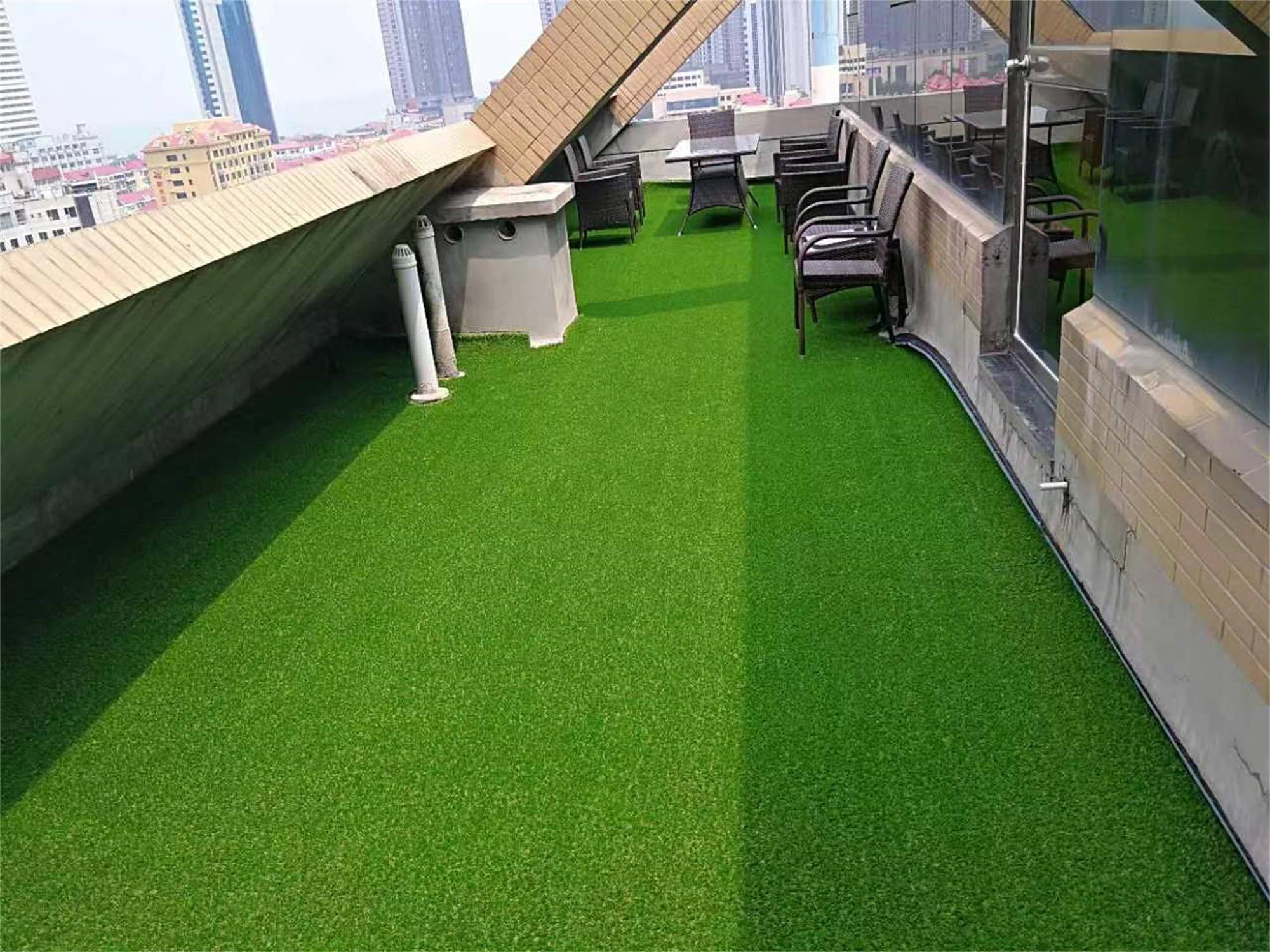 Alt View 5. Boyel Living - Green Outdoor Artificial Grass Runner 6FTX10FT 1.38" Pile Height Pet Friendly - Green.