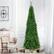 Alt View 6. Costway - 7.5ft Pre-Lit Hinged Pencil Christmas Tree 350 Multicolor Lights - Green.