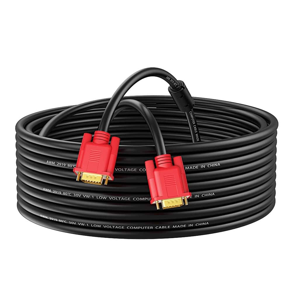 PARKER SLATER - VGA Cable 15ft – HD15 Male to Male for PC, Laptop, TV, Projector