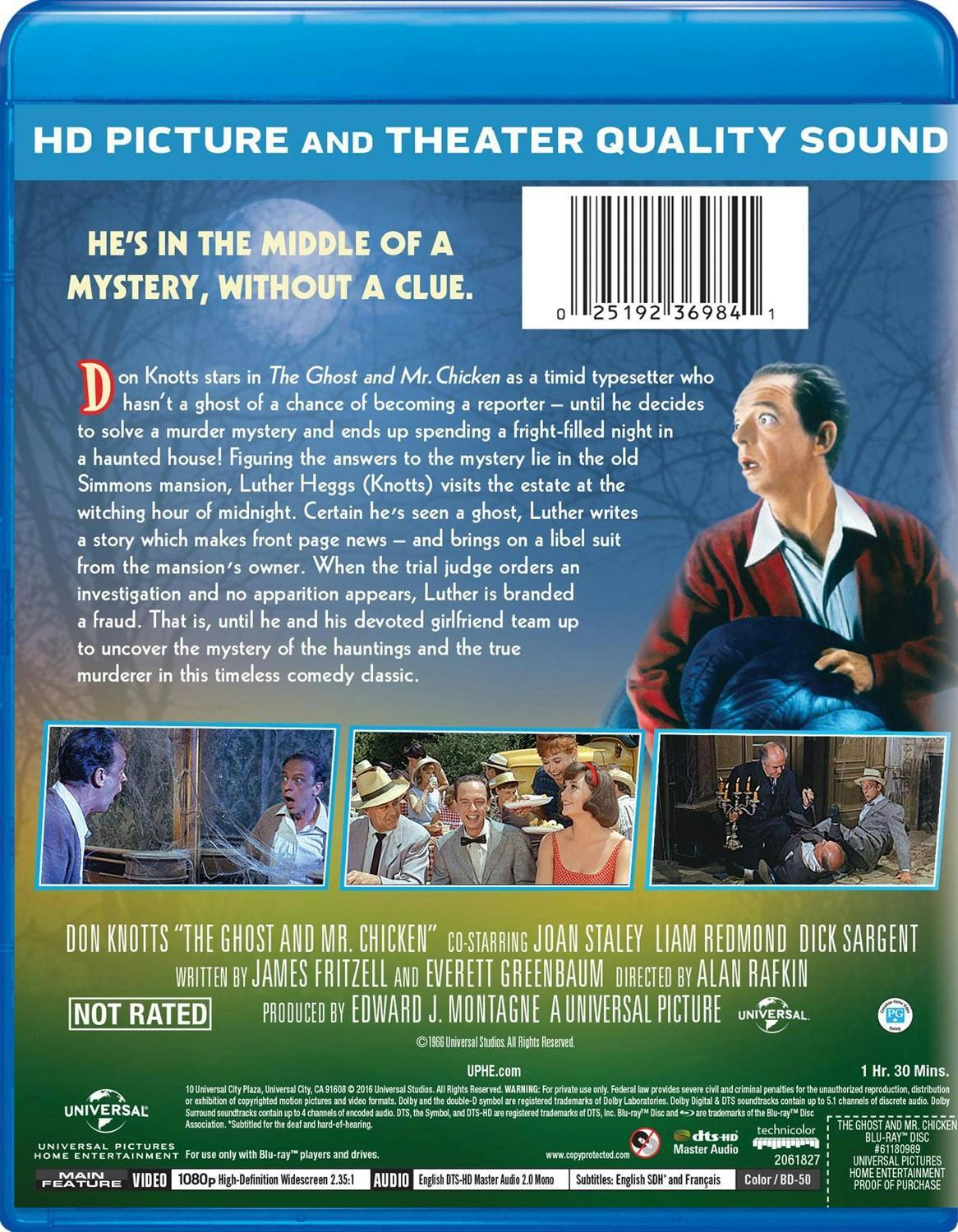 Back. The Ghost and Mr. Chicken [Blu-ray].