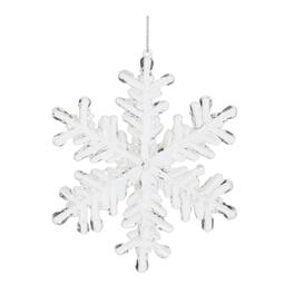 BreeBe - Acrylic Snowflake Oranment (Set of 12) - Clear