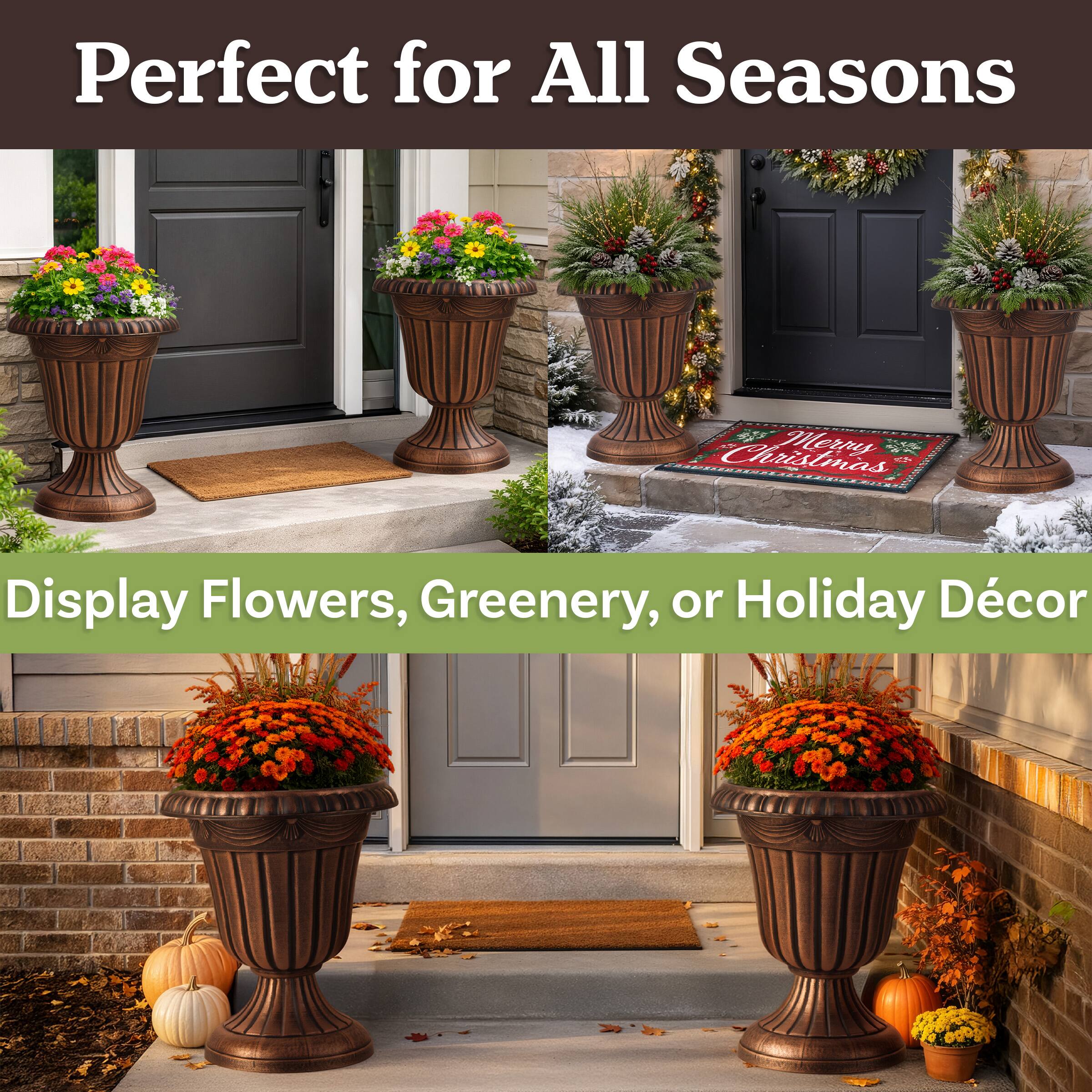 Perfect for All Seasons

Display Flowers, Greenery, or Holiday Décor