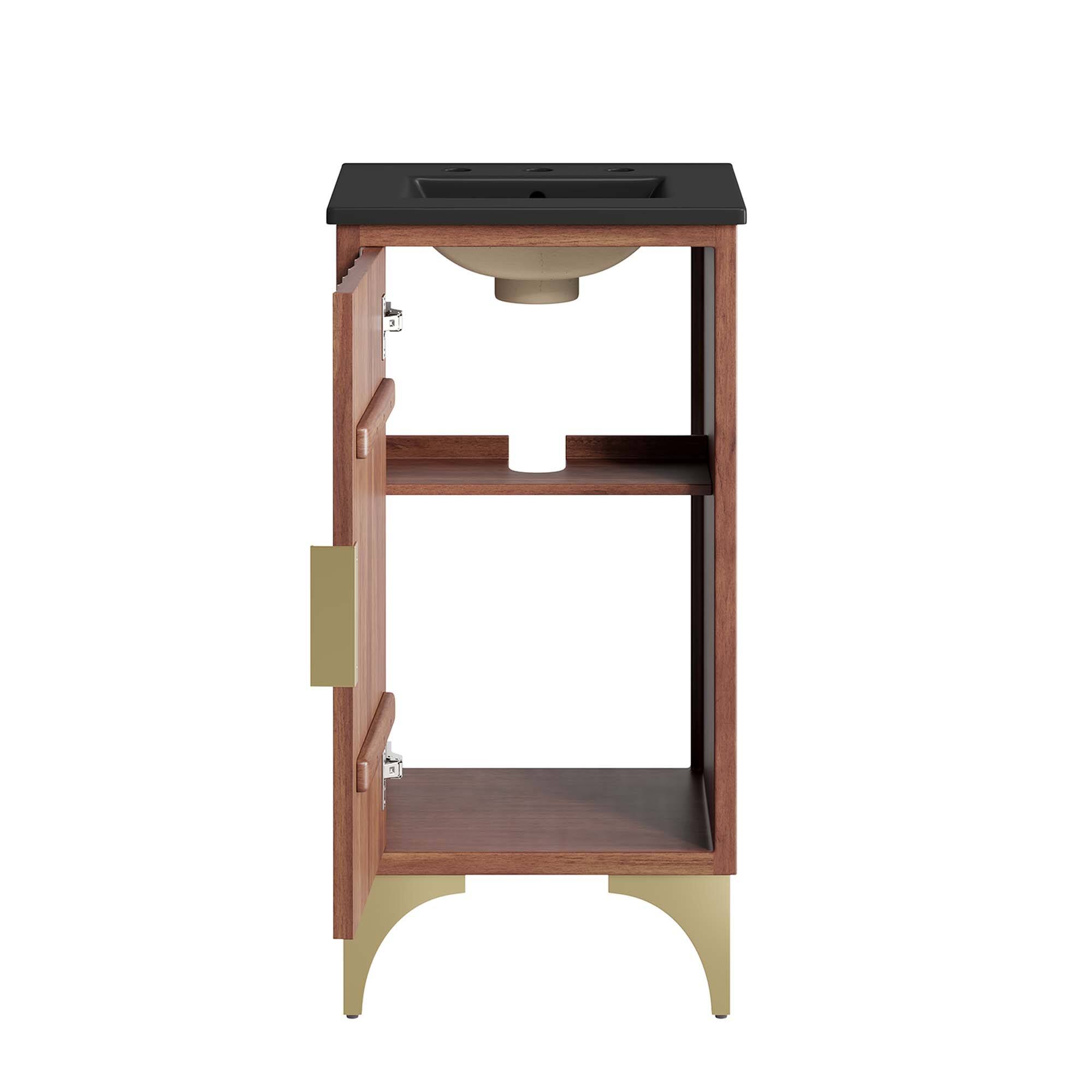 Alt View 4. Modway - Daylight Bathroom Vanity Basin Included by Modway - Black Walnut.