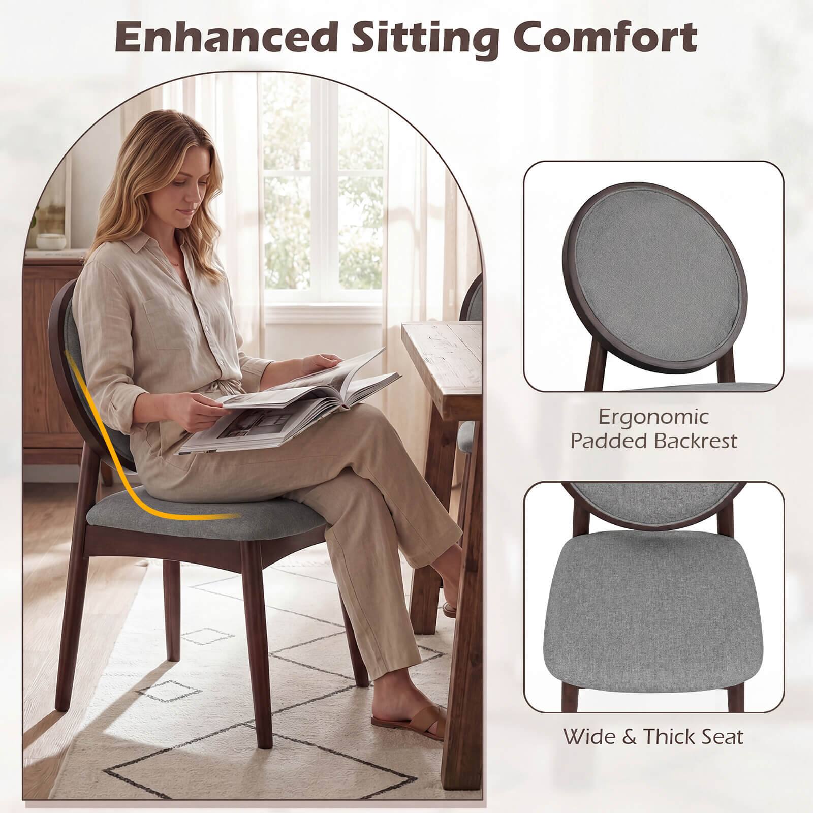 Enhanced Sitting Comfort

Ergonomic Padded Backrest

Wide & Thick Seat