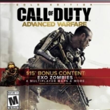 CALL OF DUTY
ADVANCED WARFARE
GOLD EDITION
$15* BONUS CONTENT:
EXO ZOMBIES
4 MULTIPLAYER MAPS & MORE
M (ESRB) - M (Mature 17+)