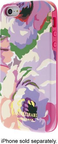Front. Isaac Mizrahi New York - Blended Florals Case for Apple® iPhone® SE, 5s and 5 - Black.