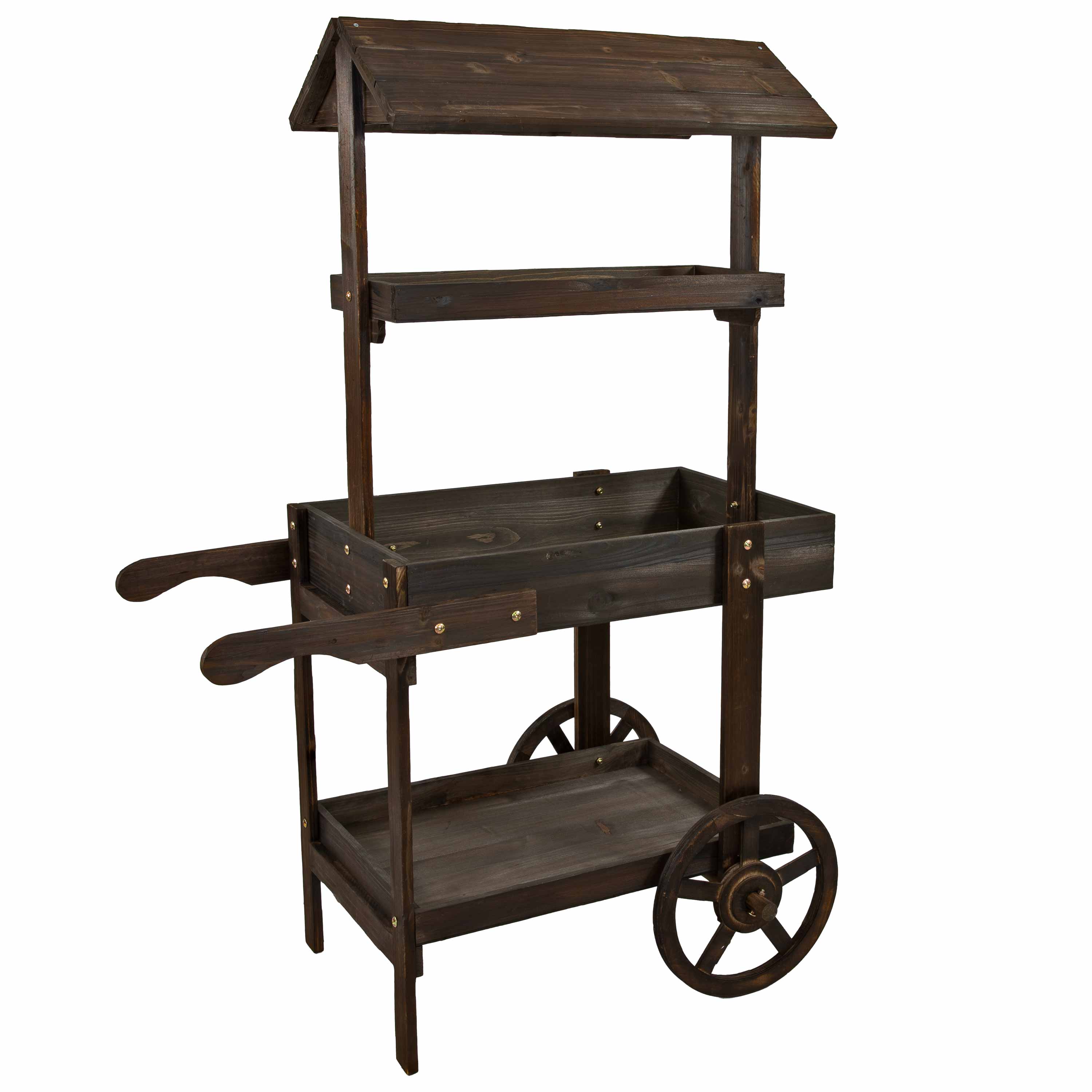 Sunnydaze - Country Market Flower Stand Raised Garden Bed - Charred Fir price history on PriceWatchPro