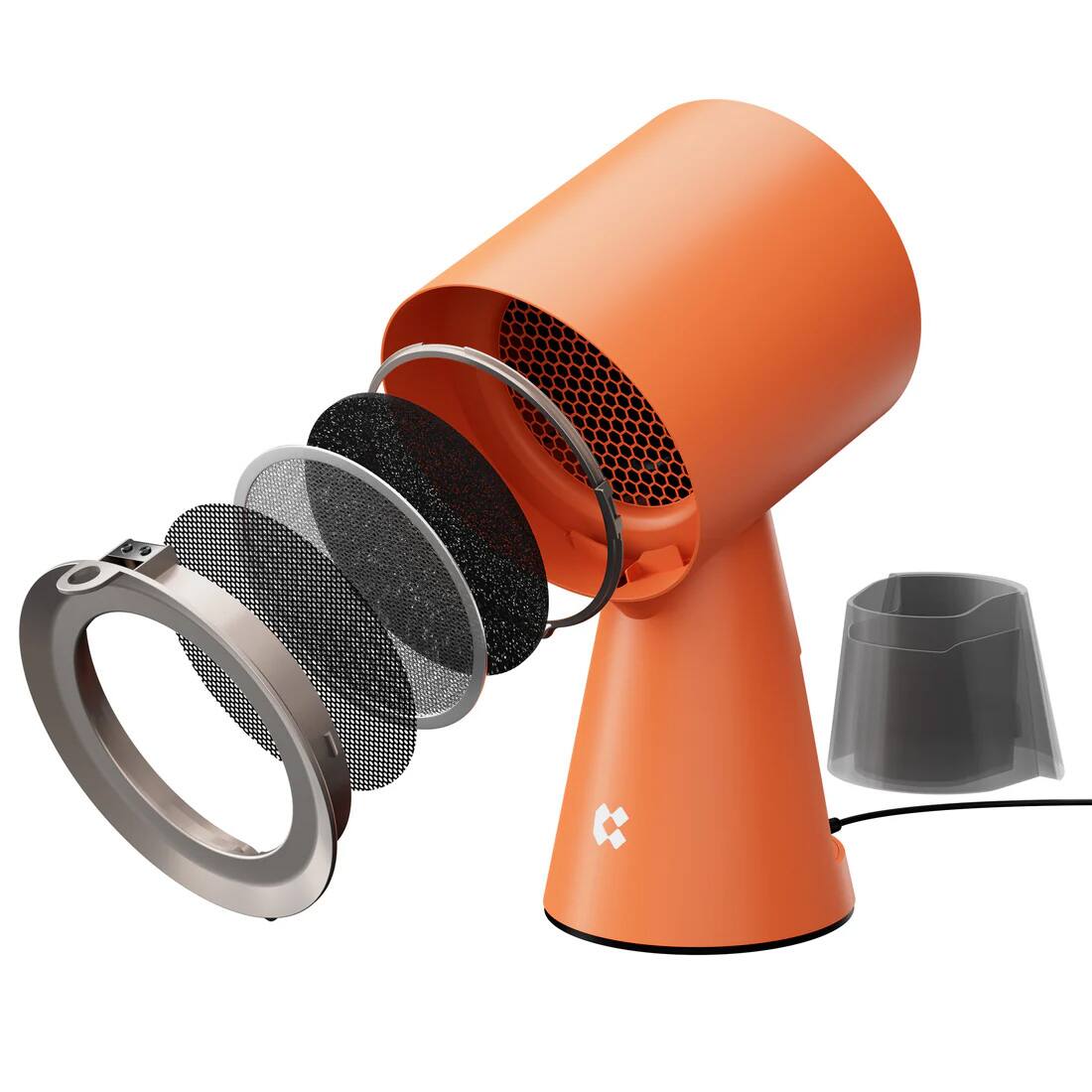 Back. Ciarra - HOOD TO GO Portable Mini Desktop Range Hood - Orangina.