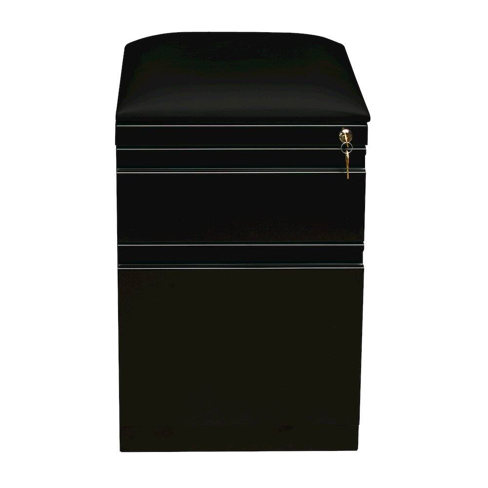 Alt View 2. Hirsh - Hirsh 20 inch Deep Mobile Pedestal File Cabinet 2 Drawer Box-File Black/Black - Black.