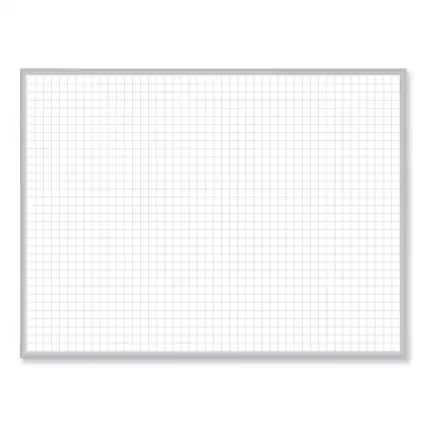 Front. Ghent - Non-Magnetic Whiteboard with Aluminum Frame, 36" x 23.81", White Surface, Satin Aluminum Frame.