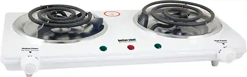 Front. Better Chef - Dual-Element Electric Countertop Range - Stainless steel.