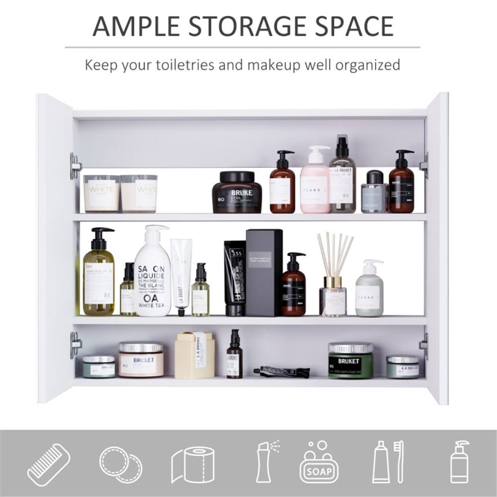 AMPLE STORAGE SPACE  
Keep your toiletries and makeup well organized

WHITE  
BRUKET  
SA ON LIQUIDE DE MAR  
WHITE TEA  
BRUKET  
SOAP