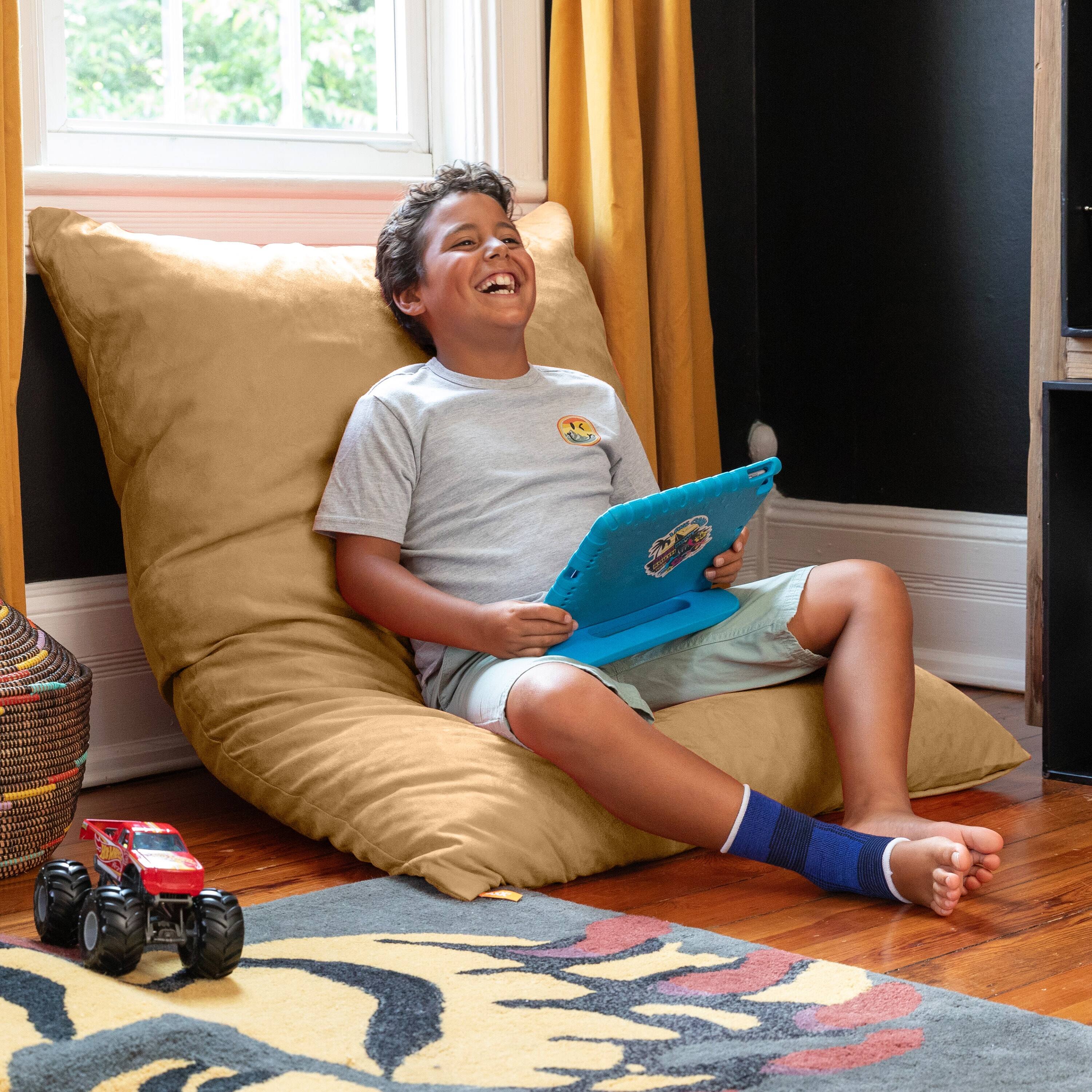 Angle. Jaxx - Jaxx 3.5 Ft Pillow Saxx Kids Bean Bag, Camel - Camel.