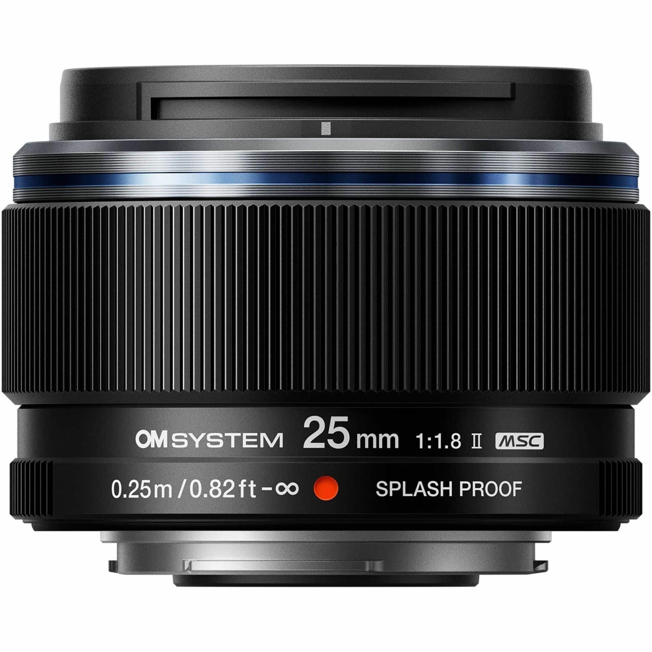 Olympus - M.ZUIKO DIGITAL 25 mm f/1.8-22 Wide Angle Aspherical Fixed Lens Micro Four Thirds Mount - Black - Front_Zoom