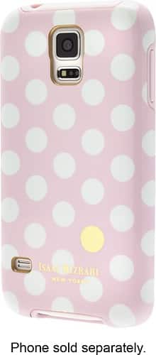 Front. Isaac Mizrahi New York - Case for Samsung Galaxy S 5 Cell Phones - Pink/White.