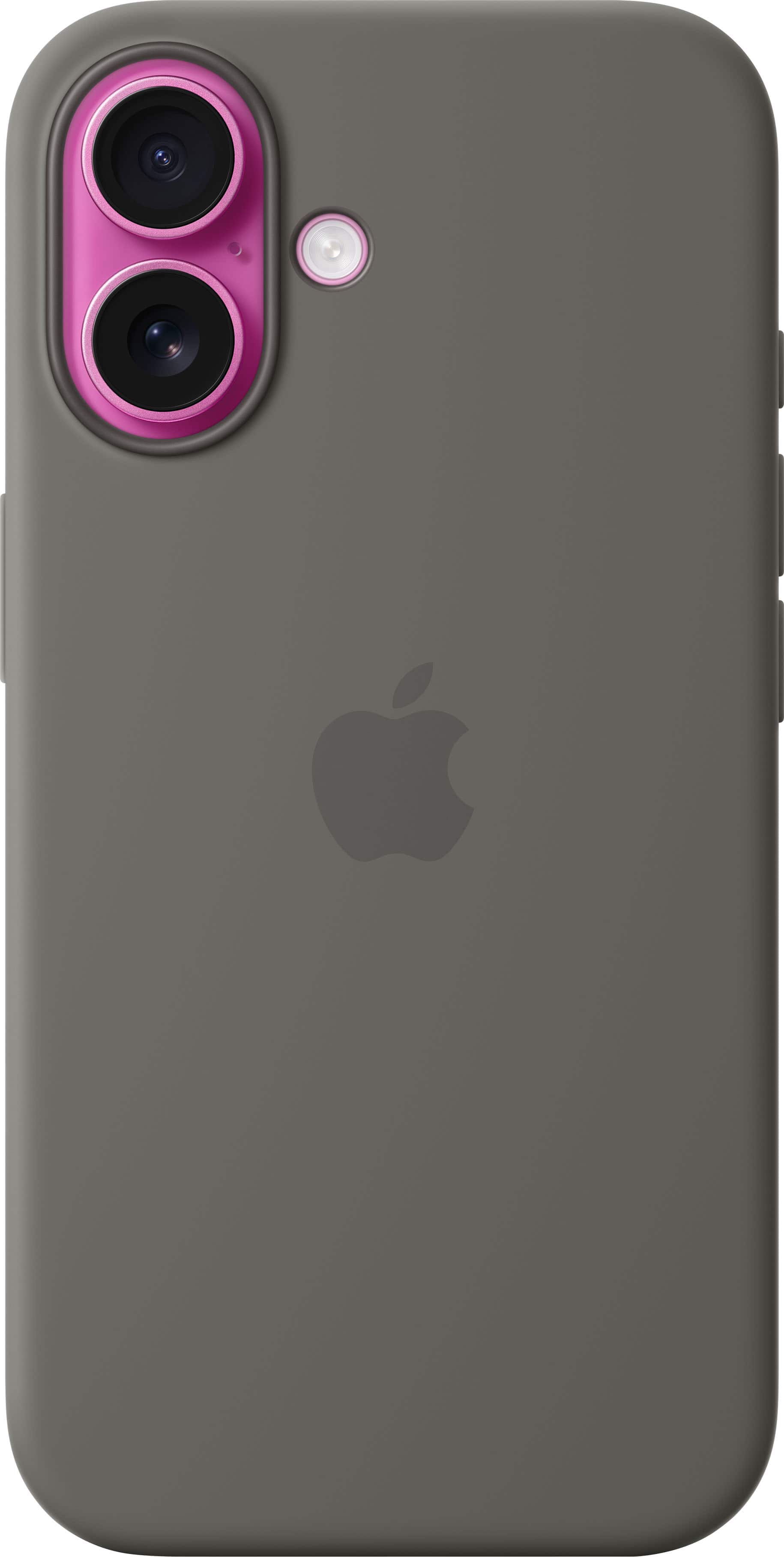 Alt View 12. Apple - iPhone 16 Silicone Case with MagSafe - Stone Gray.