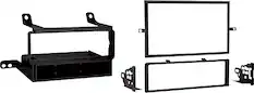 Angle. Metra - Dash Kit for Select 1996-2019 Nissan Infiniti Frontier Xterra Titan Pathfinder DIN DDIN - Black.