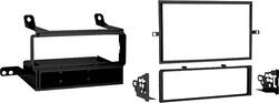 Metra - Dash Kit for Select 1996-2019 Nissan Infiniti Frontier Xterra Titan Pathfinder DIN DDIN - Black - Angle_Zoom