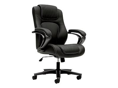 Alt View 1. HON - HON High-Back Chair, Fixed Arms, Black Vinyl (BSXVL402EN11) - Black.