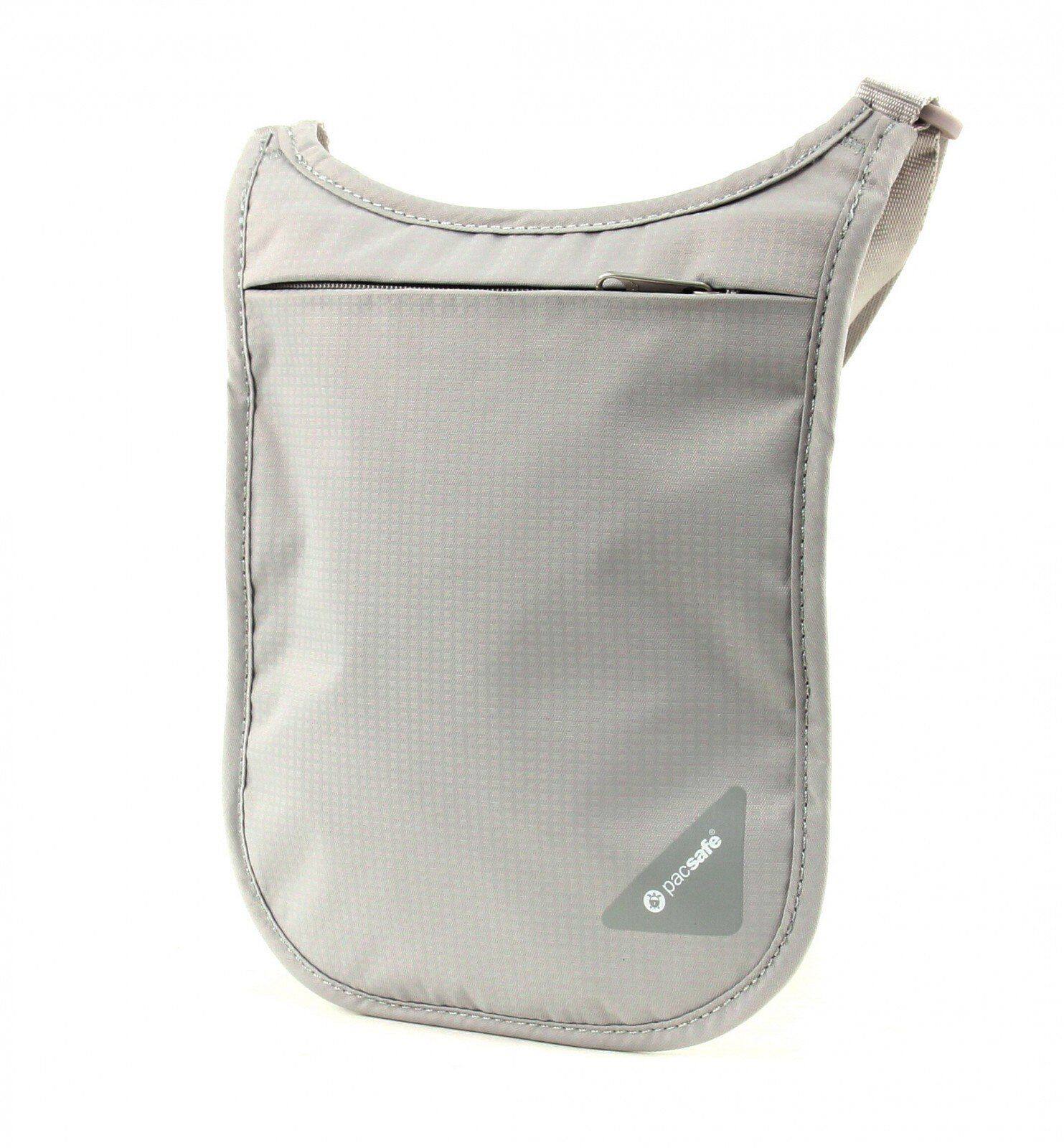 Angle. Pacsafe - Pacsafe Coversafe V75 RFID Blocking Neck Pouch Neutral Grey - Neutral Grey.