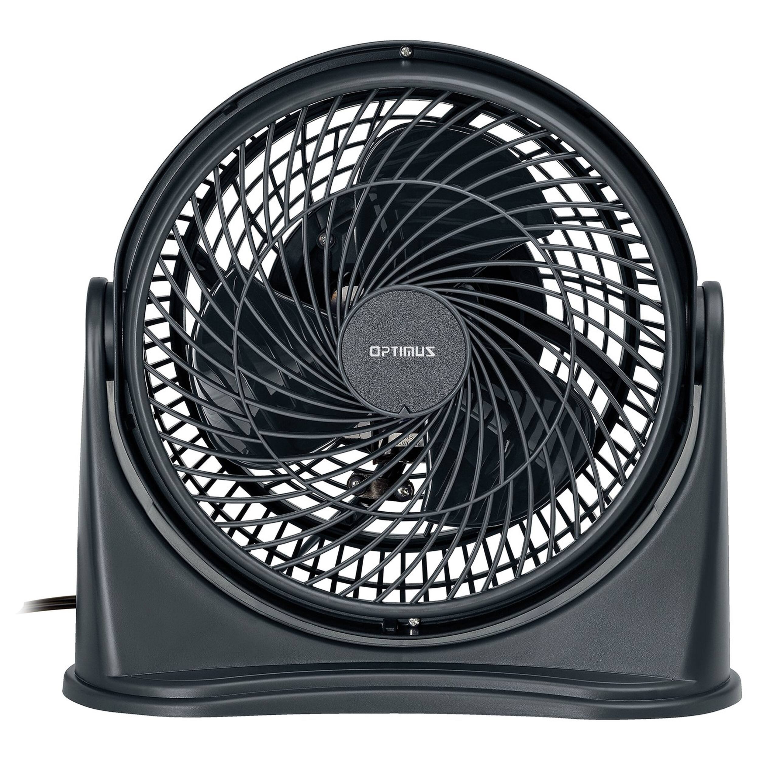 Alt View 2. Optimus - Optimus F-7080 8 Inch 15 Watt High-Performance Air Circulator Fan in Black - Black.