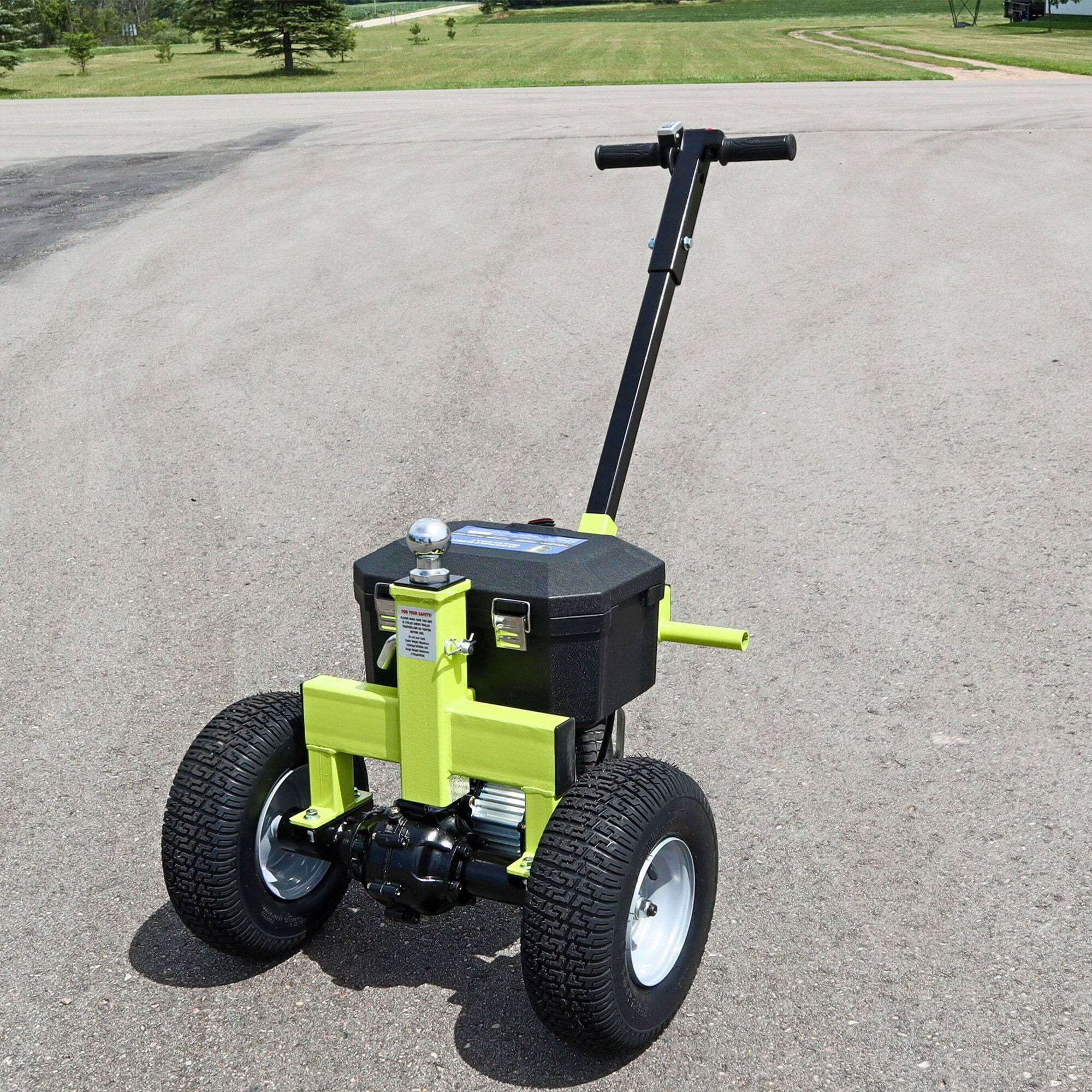 Alt View 4. Tow Tuff - Tow Tuff TMD-35ETD8 Adjustable 3500 Lbs Capacity Electric Trailer Dolly, Green - Green.