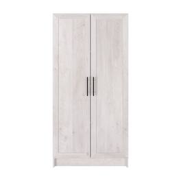 Prepac - Elite Accent Cabinet with Panel Doors, Rustic Storage Cabinet - White