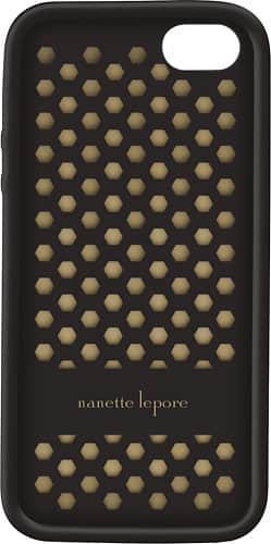 Alt View 3. Nanette Lepore - Feathers Case for Apple® iPhone® SE, 5s and 5 - Black/Gold.