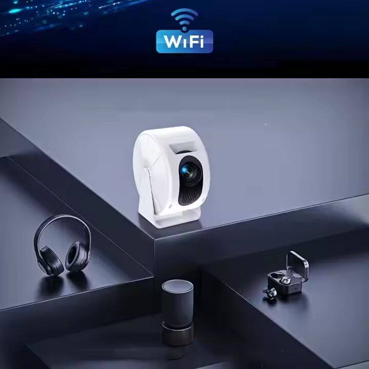 Alt View 1. Cluzine - Portable Home Projector Home Theater Wireless Smart Screen Mirroring.