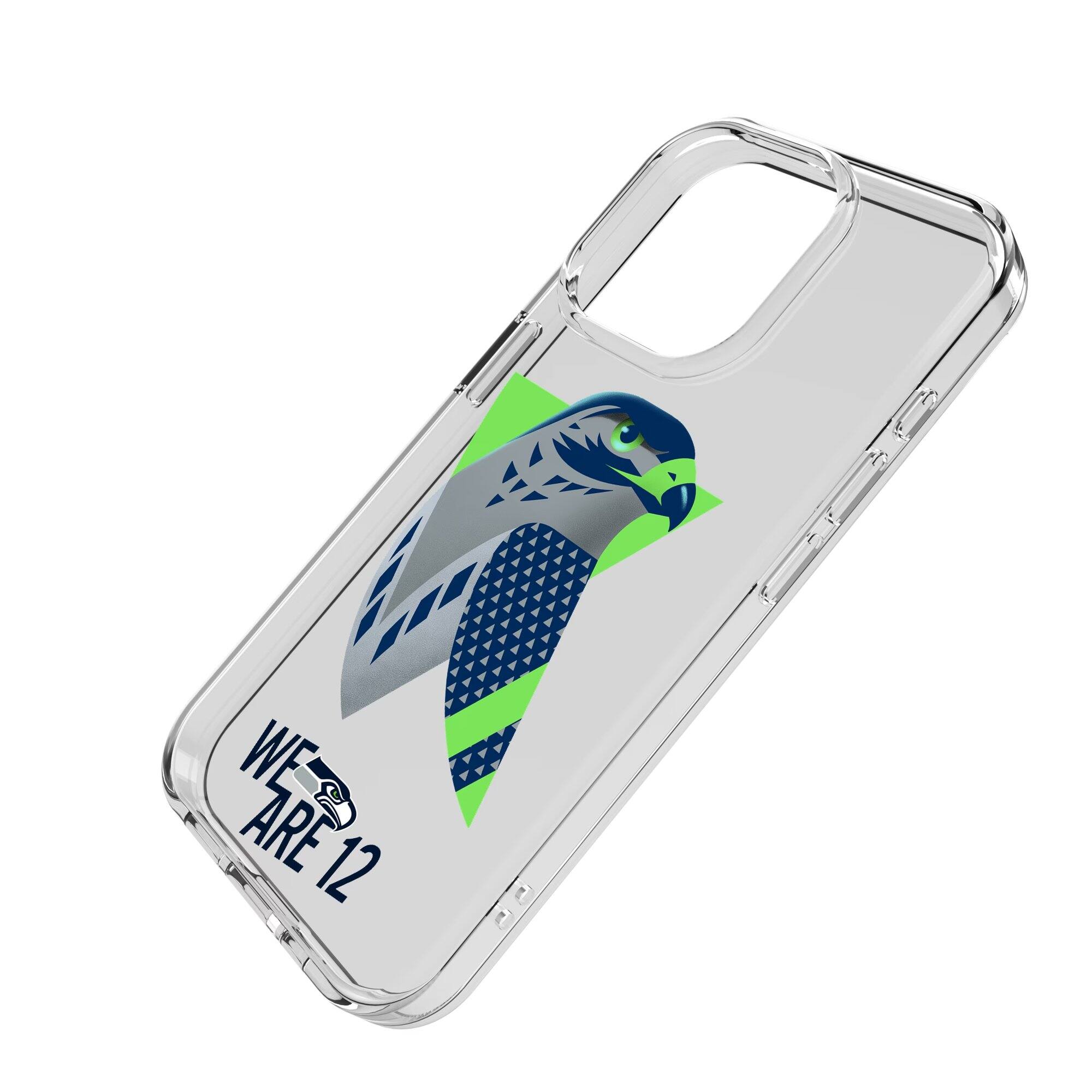 Alt View 1. Keyscaper - Seattle Seahawks iPhone Clear Case - 14 Pro - Multicolor.