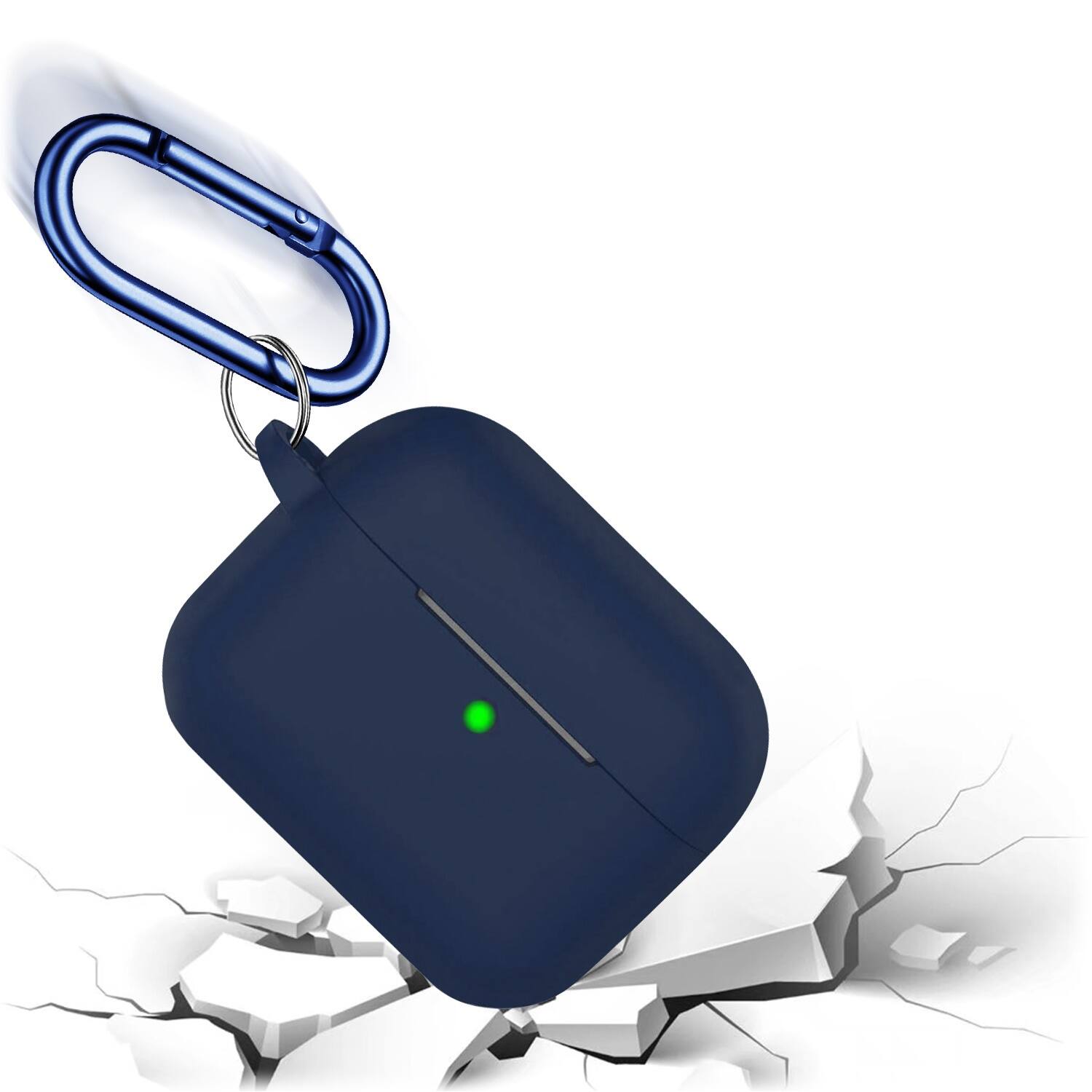 Alt View 14. SaharaCase - Silicone Case for Apple AirPods 3 (3rd Generation 2021) - Blue.