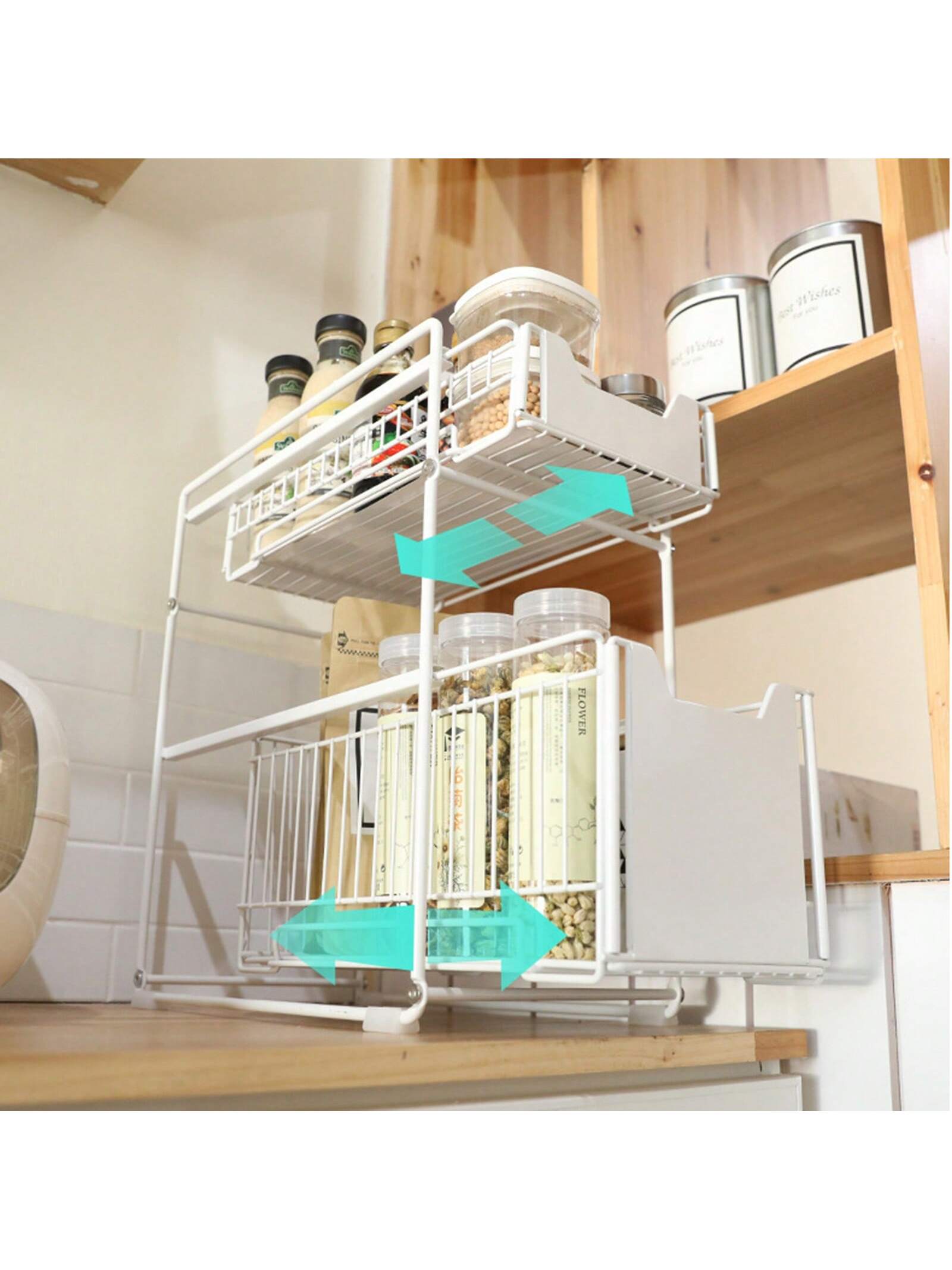 The text on the image reads:

- "FLOWER" (on the label of a jar)
- "Wishes" (on the label of a jar)