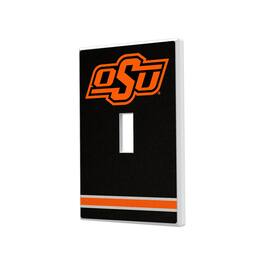 Keyscaper - Oklahoma State Cowboys Stripe Design Single Toggle Light Switch Plate - Multicolor