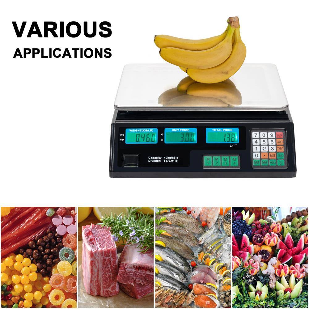 VARIOUS APPLICATIONS

WEIGHT(KG/LB) 0.460

UNIT PRICE 3.00

TOTAL PRICE 13.80

Capacity 40kg/88lb Division 5g/0.011lb