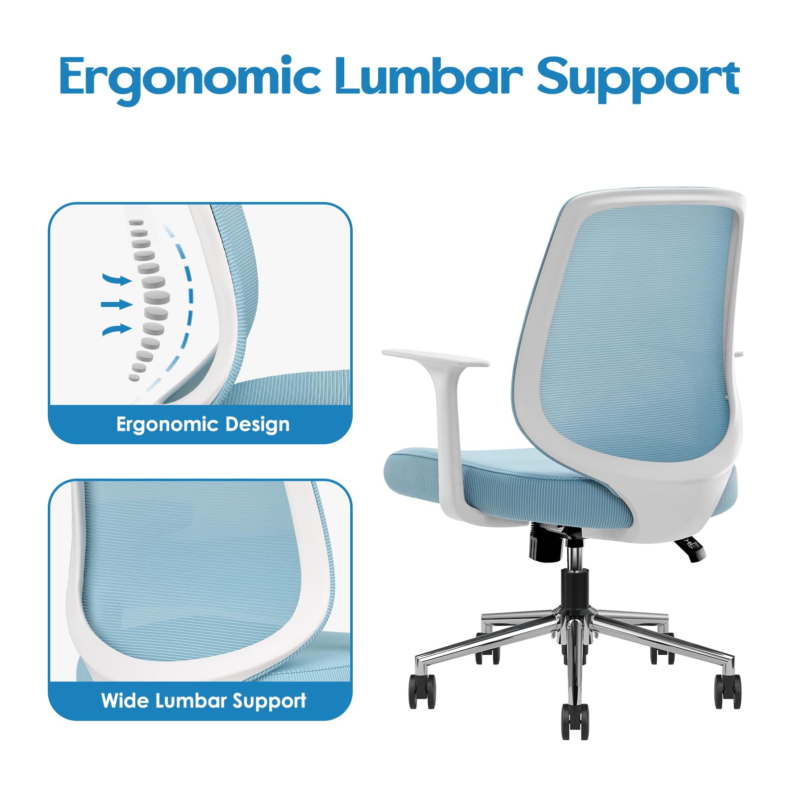 Ergonomic Lumbar Support

- Ergonomic Design
- Wide Lumbar Support