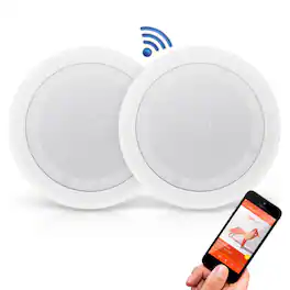 Pyle - 8.0'' Bluetooth Home Ceiling Speakers - Black