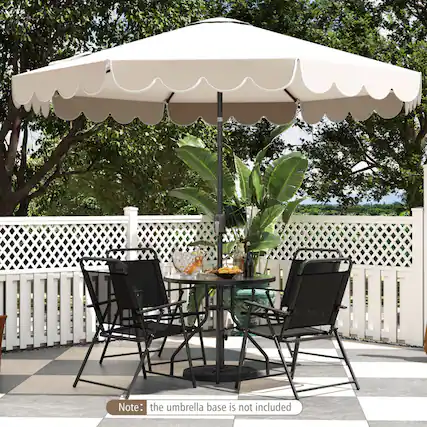 Note: the umbrella base is not included