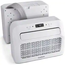 Ivation - 6500 BTU Camper Air Conditioner - Portable Window AC for RV - Caravan - Digital Display - Timer